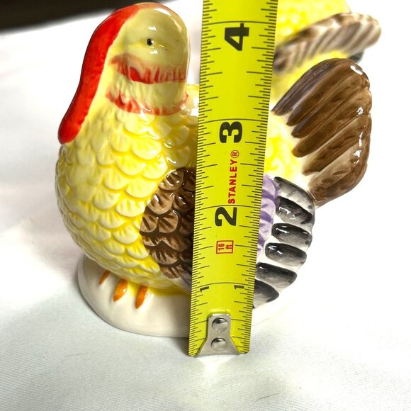 Ceramic Turkey Salt & Pepper Shakers Vintage Holiday Thanksgiving Autumn Festive - Picture 5 of 12
